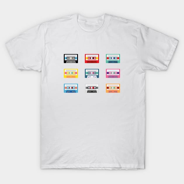 Cassette tape retro vintage pack T-Shirt by Adrian's Outline